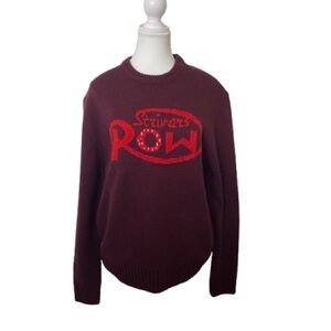 Elegant Burgundy Crew Neck Sweater by